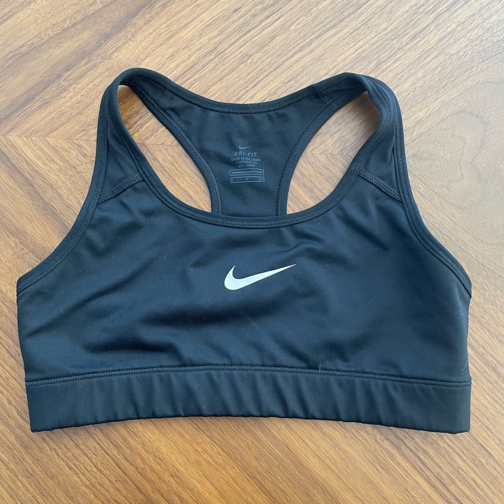 Nike Size S DriFit Racerback Sports Bra Black